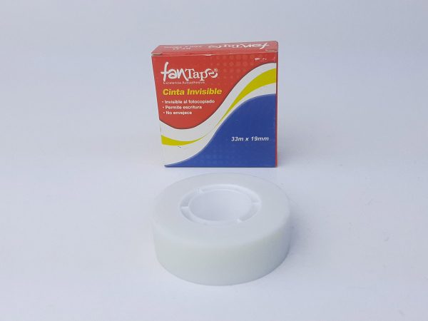 CINTA INVISIBLE FANTAPE 18MMX25 YARDAS CON CAJA