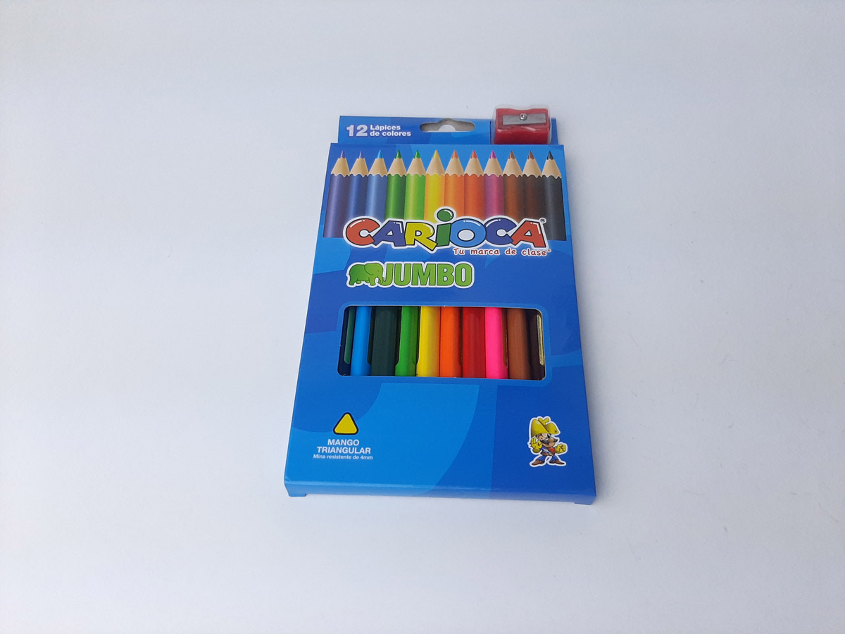 ROTULADORES 12 COLORES JUMBO CARIOCA