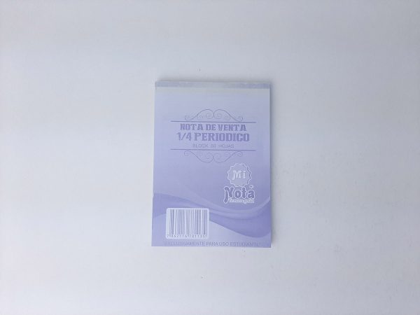 LIBRETIN NOTA DE VENTA TAMAÑO A6 EN PAPEL PERIODICO