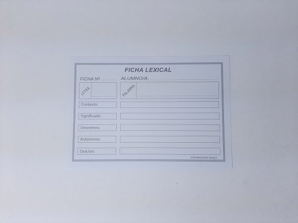 FICHA LEXICAL