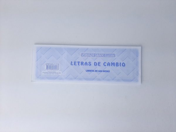 LETRA DE CAMBIO LIBRETIN X100 HOJAS VERNAZA