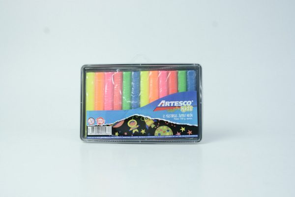 PLASTILINA ARTESCO JUMBO NEON *12 COLORES