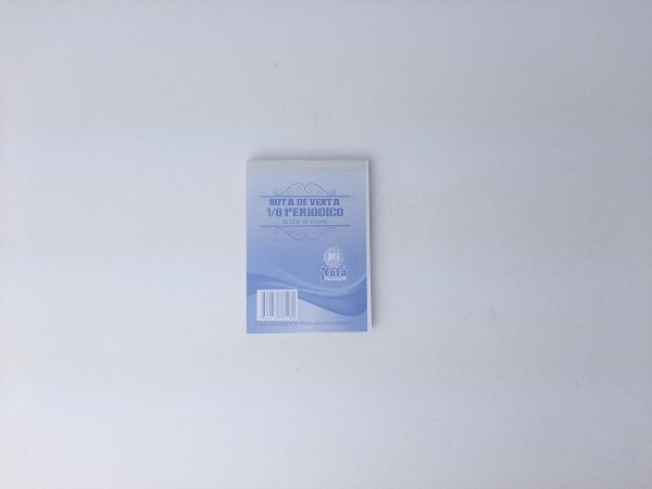 NOTA DE VENTA PERIODICO TAMAÑO A7 (1/8 DE OFICIO)