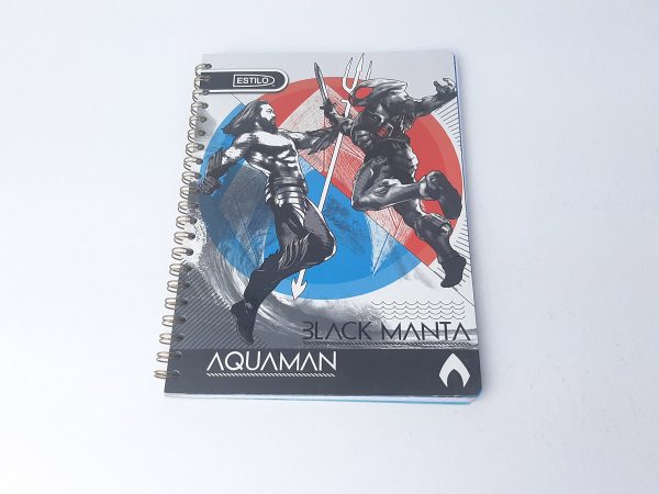 CUADERNO ACADEMICO 100H CUADROS AQUAMAN ESTILO