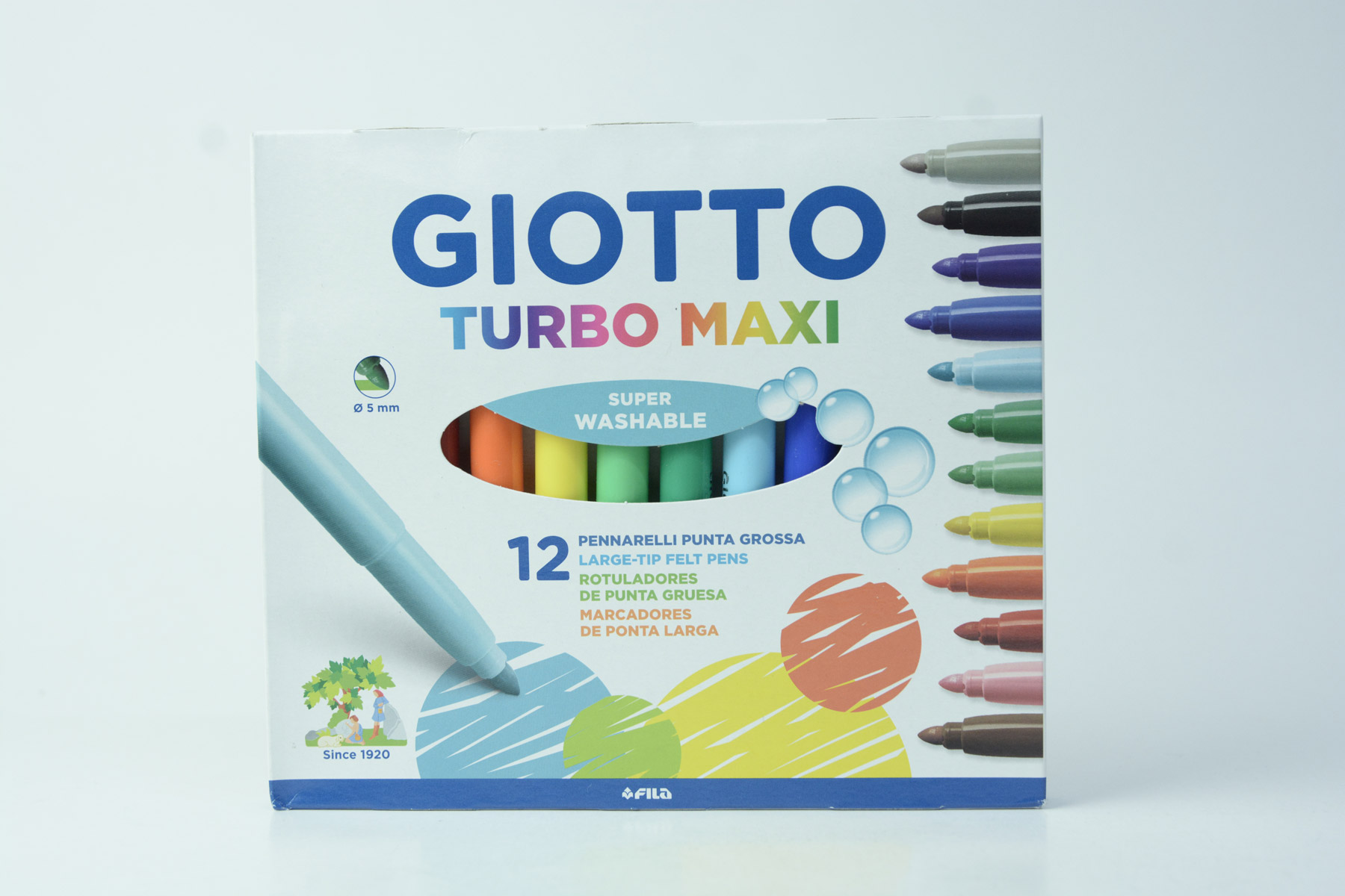 Pennarelli Maxi Cf12 Giotto Turbomaxi Verde Chiaro